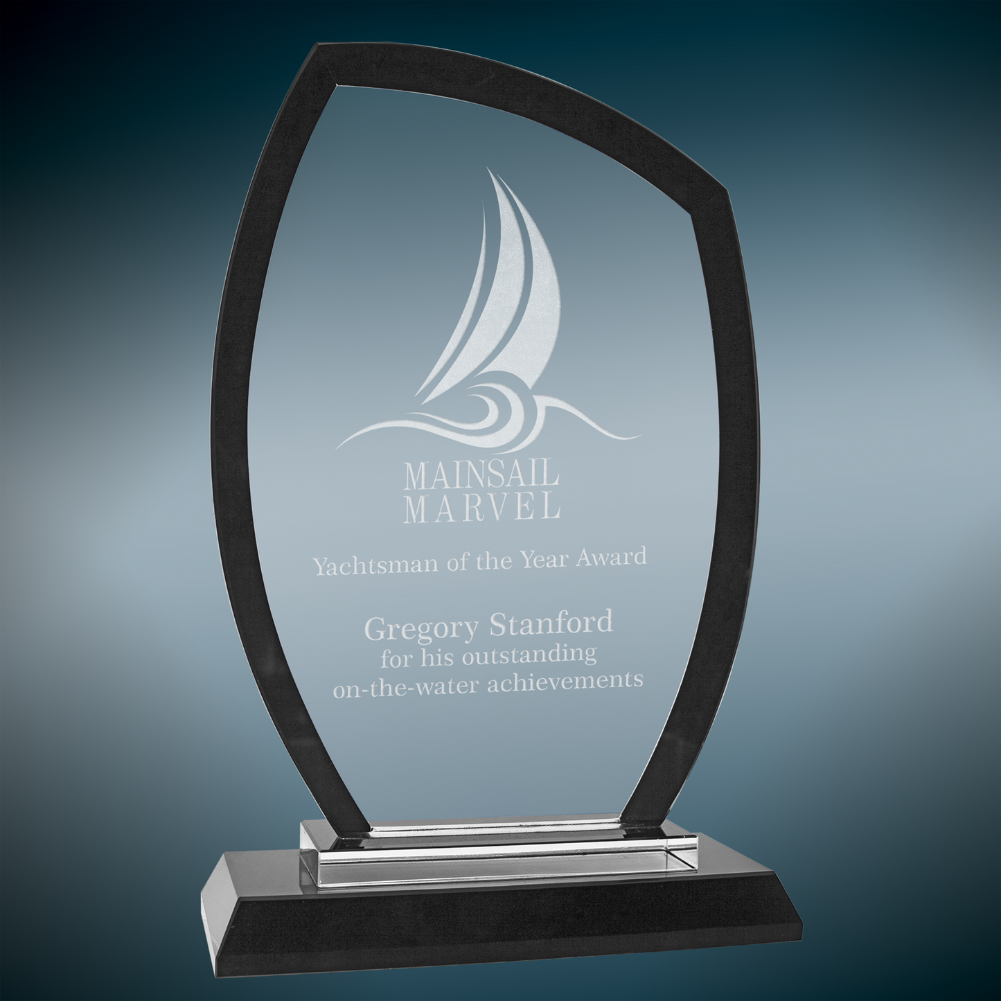 Custom Engraved Regal Glass Awards