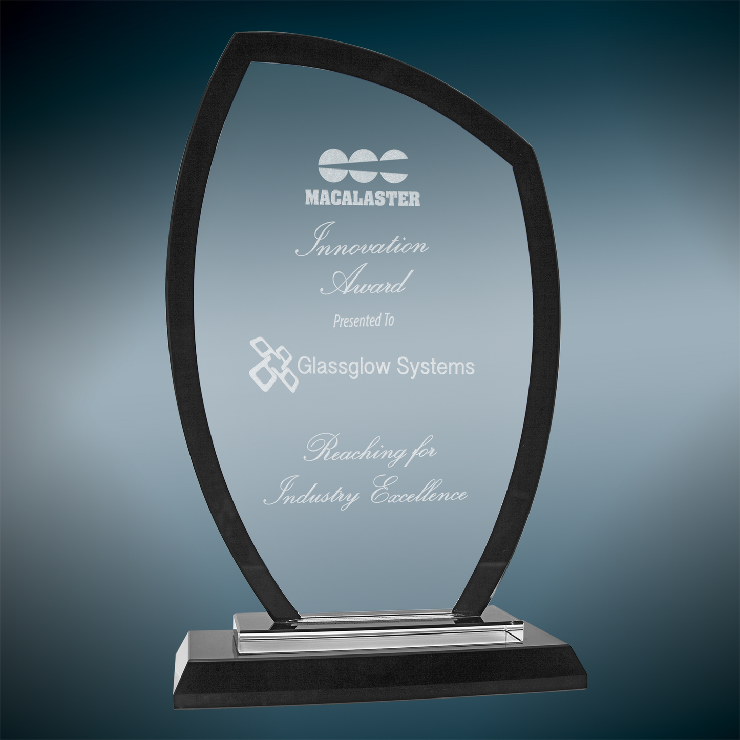 Custom Engraved Regal Glass Awards