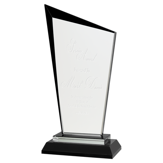 Custom Engraved Razor Glass Awards