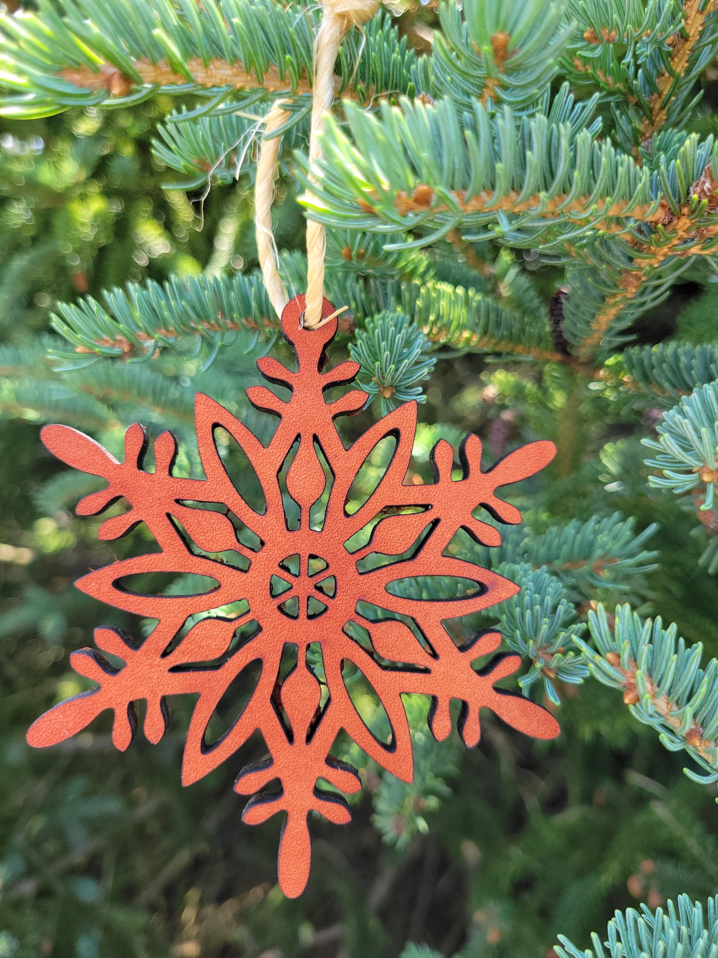 Moo-velous Fancy Snowflake Themed Christmas Ornaments