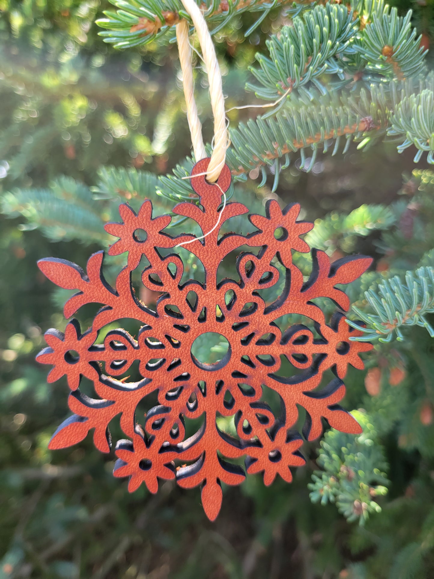 Moo-velous Fancy Snowflake Themed Christmas Ornaments