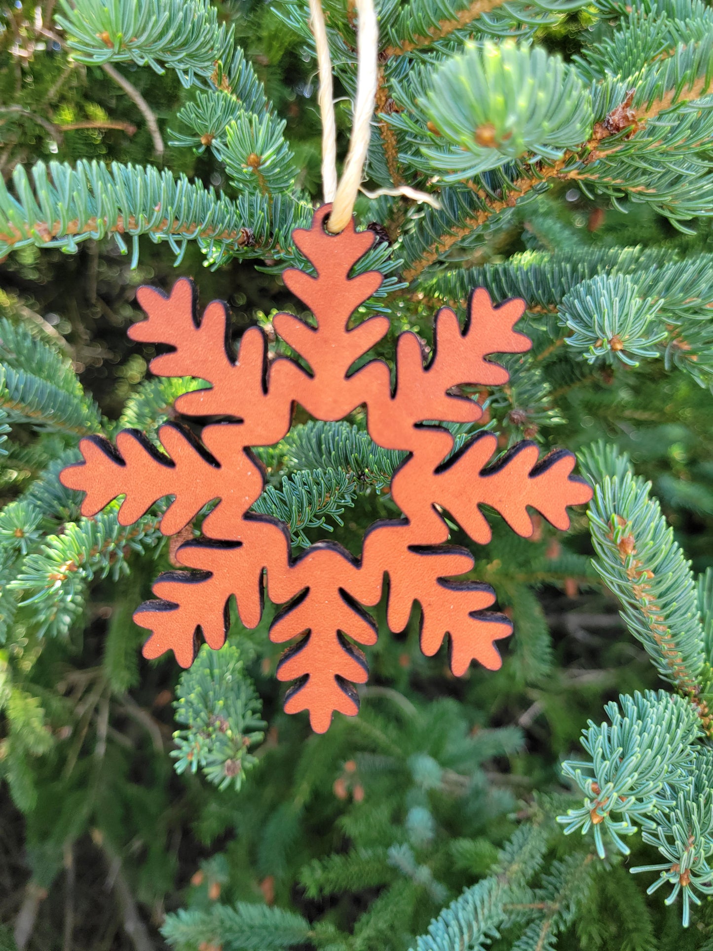 Moo-velous Fancy Snowflake Themed Christmas Ornaments