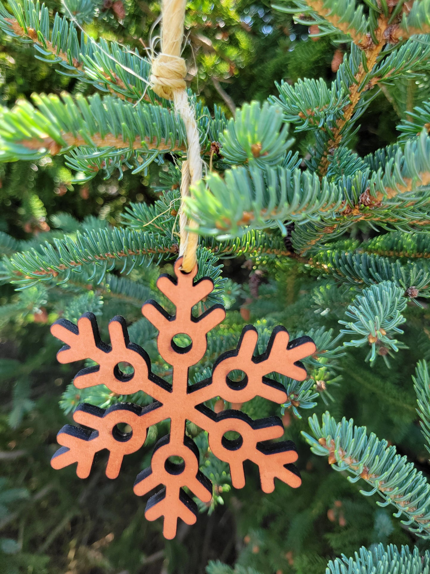 Moo-velous Fancy Snowflake Themed Christmas Ornaments