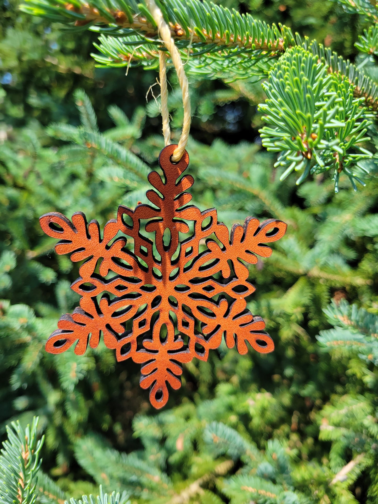 Moo-velous Fancy Snowflake Themed Christmas Ornaments