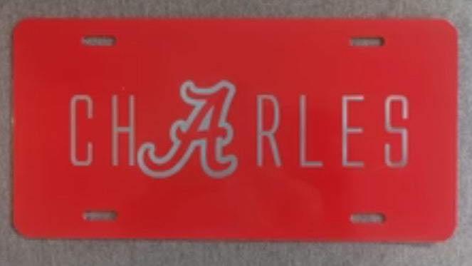 Custom Engraved Aluminum License Plate