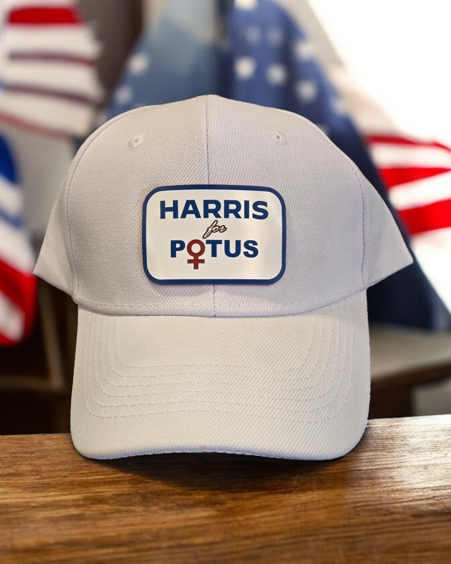 "Harris for POTUS" White Dad Cap