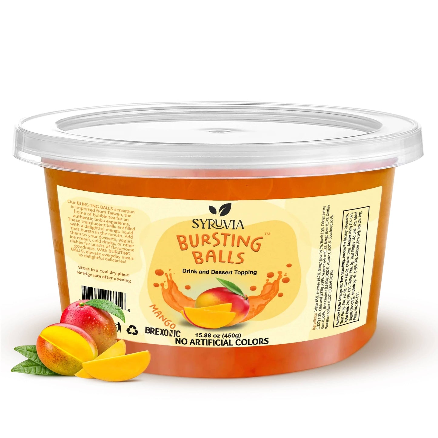 1 LB Mango Flavored Popping Boba