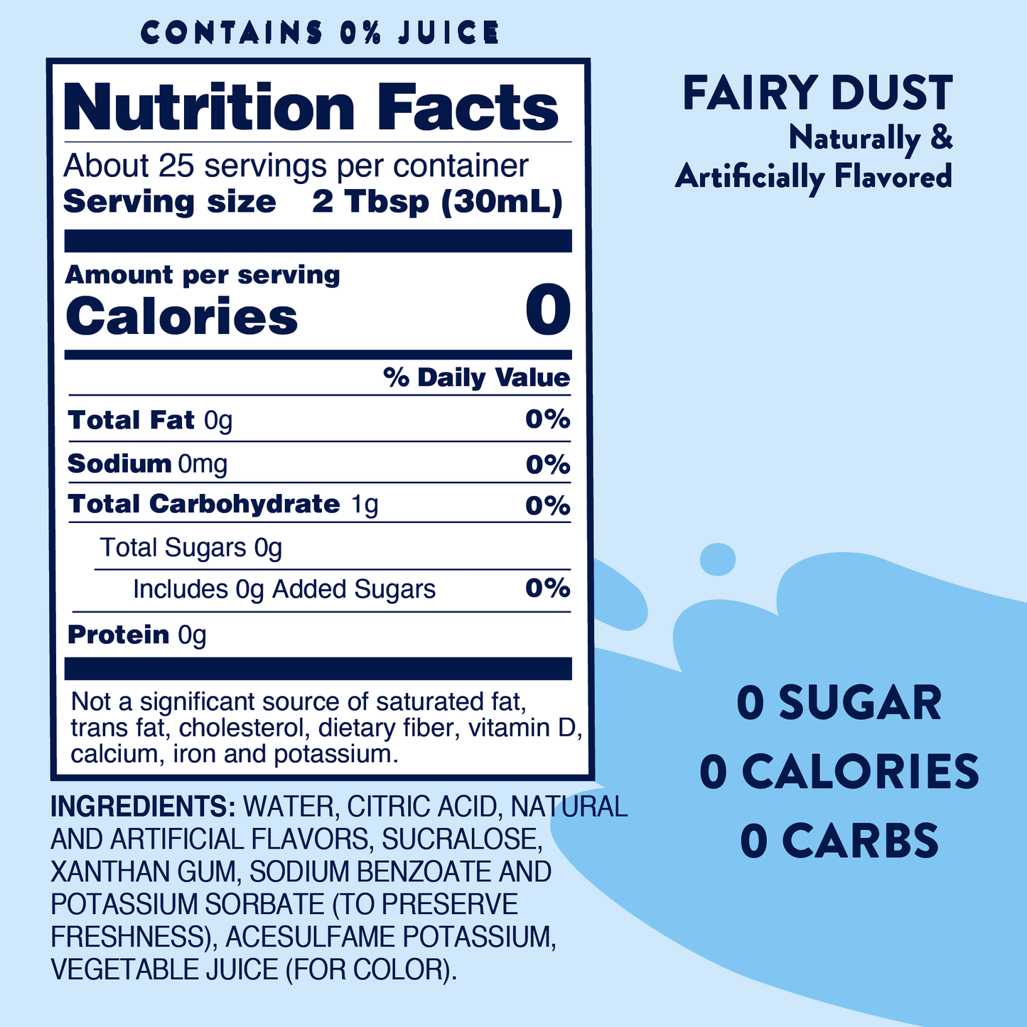 Sugar Free Sour Fairy Dust Syrup