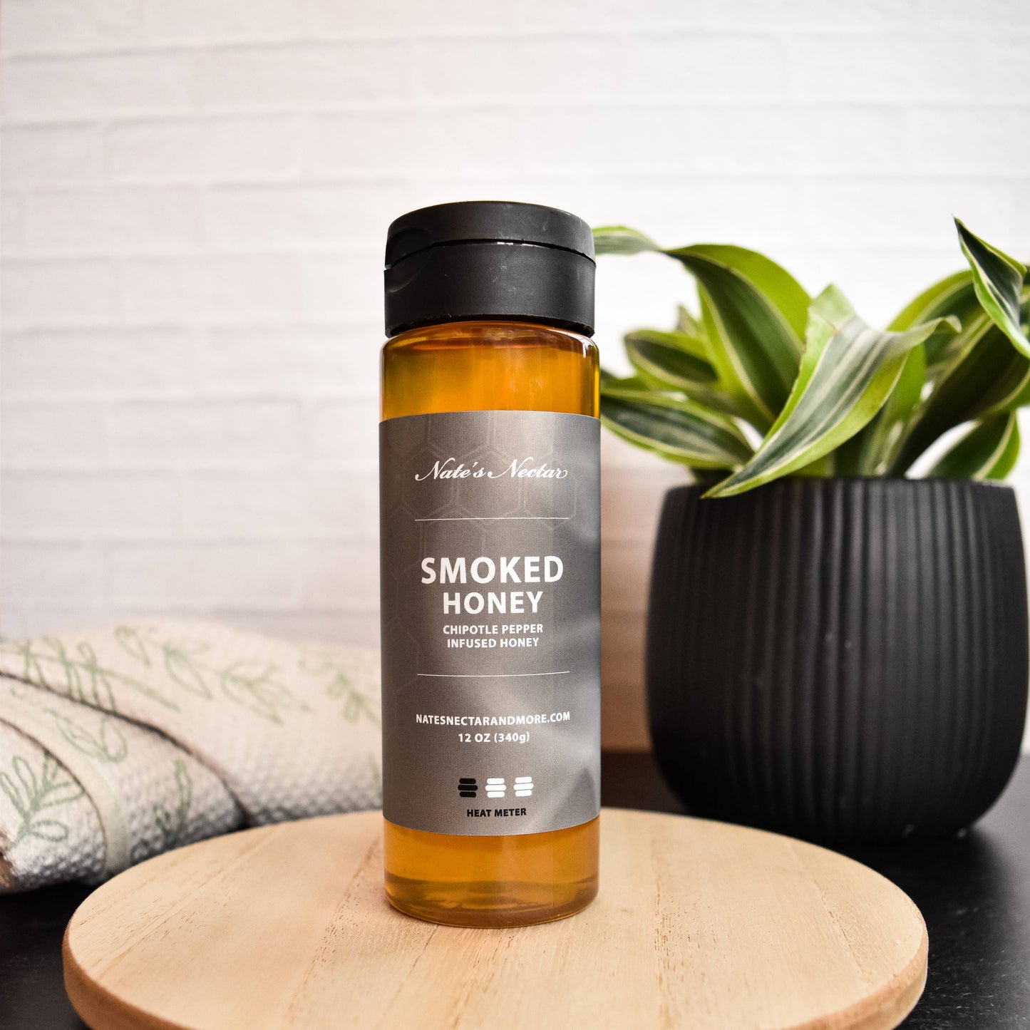 Smoked Honey, Plastic Squeeze Bottle 12oz