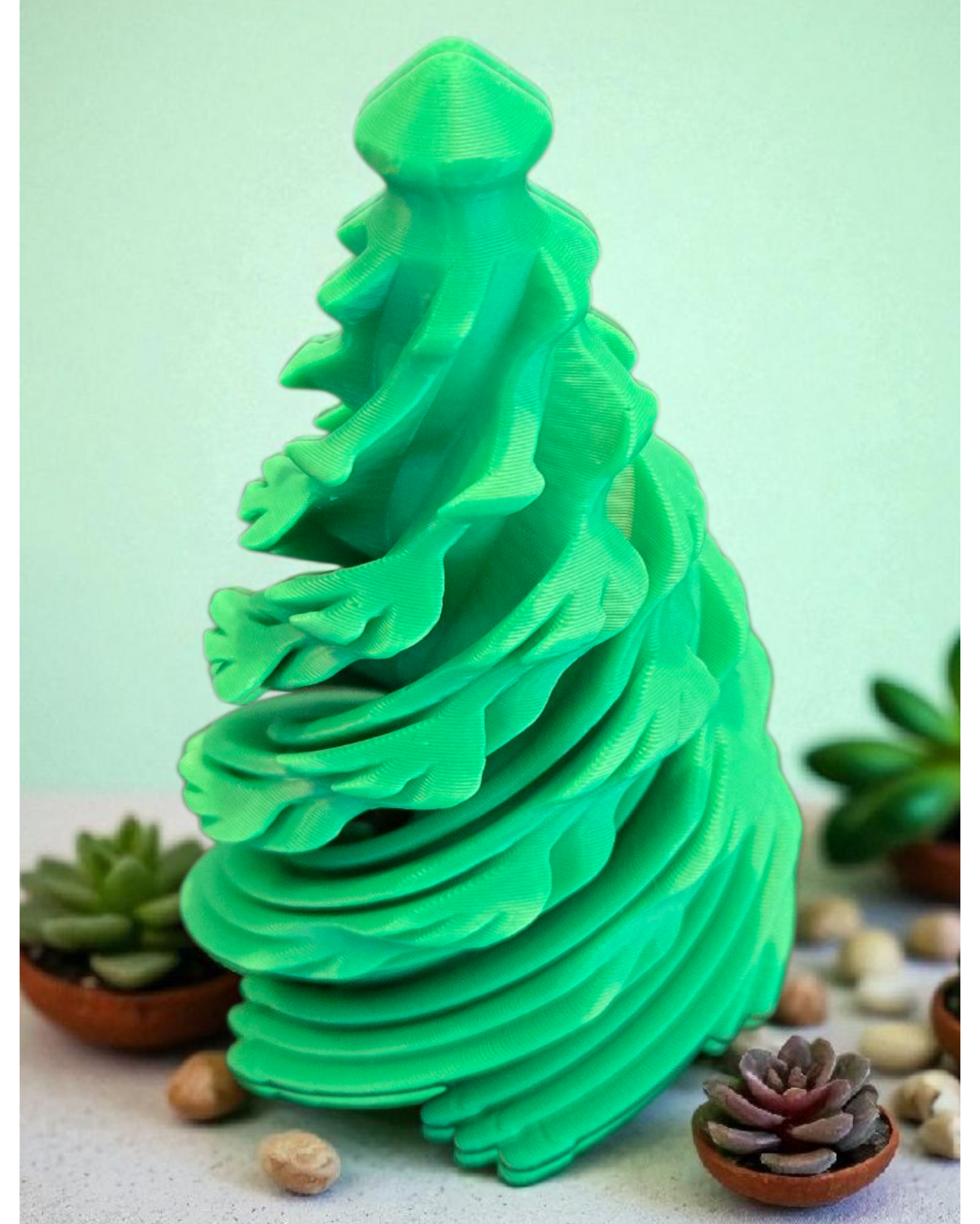 3D Printed Christmas Tree Fidget (Snow Covered)