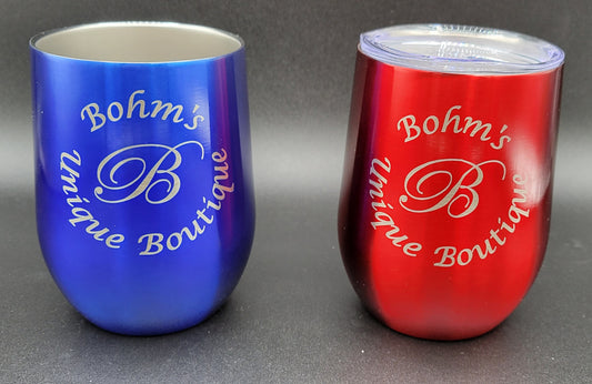 Custom Engraved Wine Tumbler 12oz